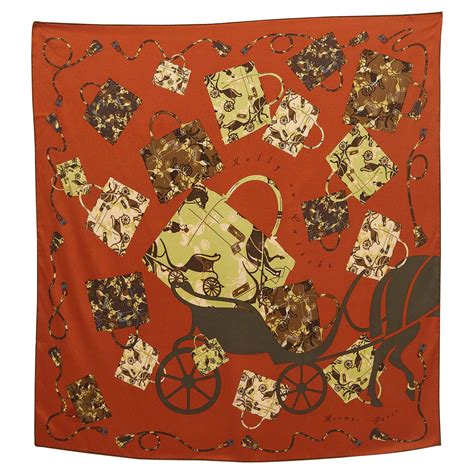 hermes kelly en caleche scarf|HERMES Silk Kelly en Caleche Scarf 90 Orange .